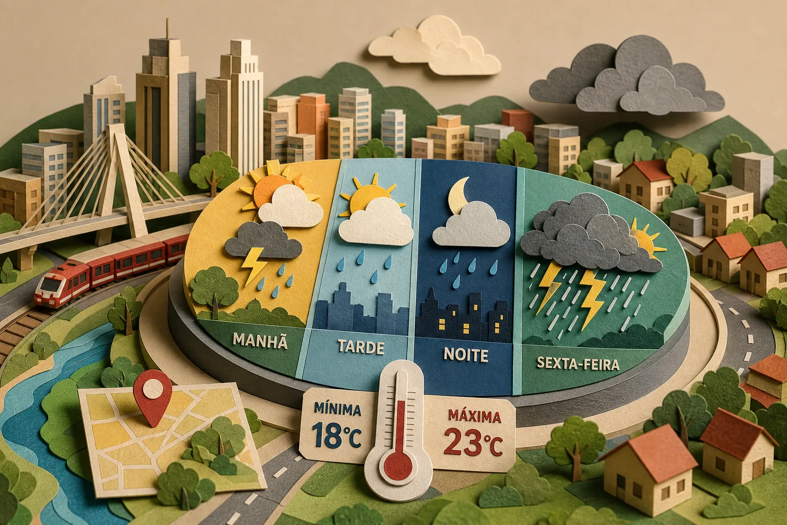 Quinta-feira em Osasco deve registrar máxima de 23°C com períodos de chuva e sol