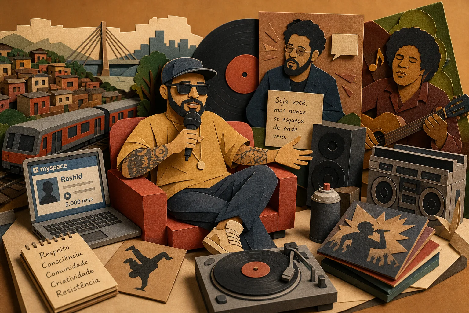 Rapper Rashid defende preservação da história e dos valores originais do hip hop