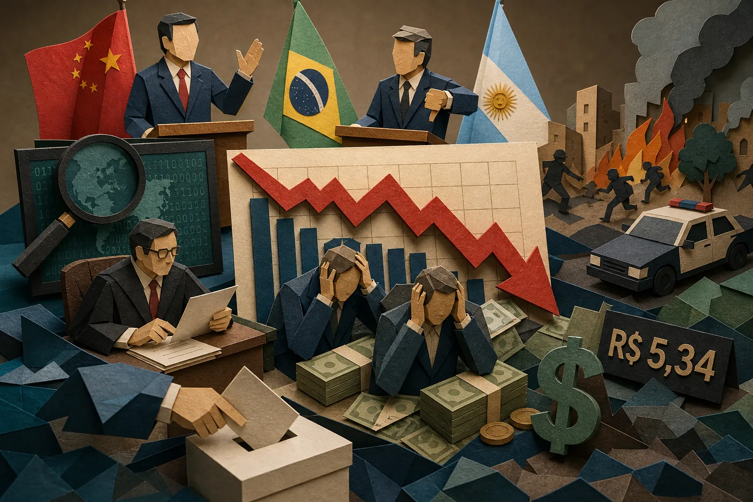 Reações internacionais e queda na Bolsa marcam cenário político no pós-eleição