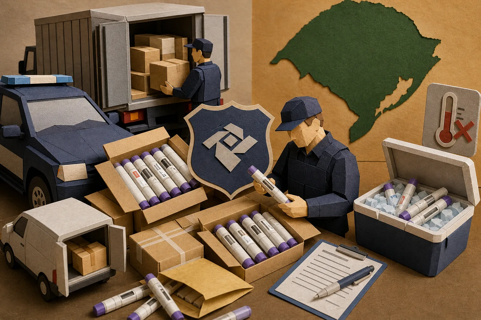 Receita apreende mais de 3 mil canetas de emagrecimento contrabandeadas no RS