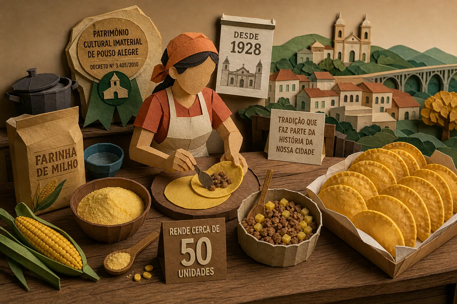 Receita de pastel de farinha de milho destaca tradição cultural de Pouso Alegre