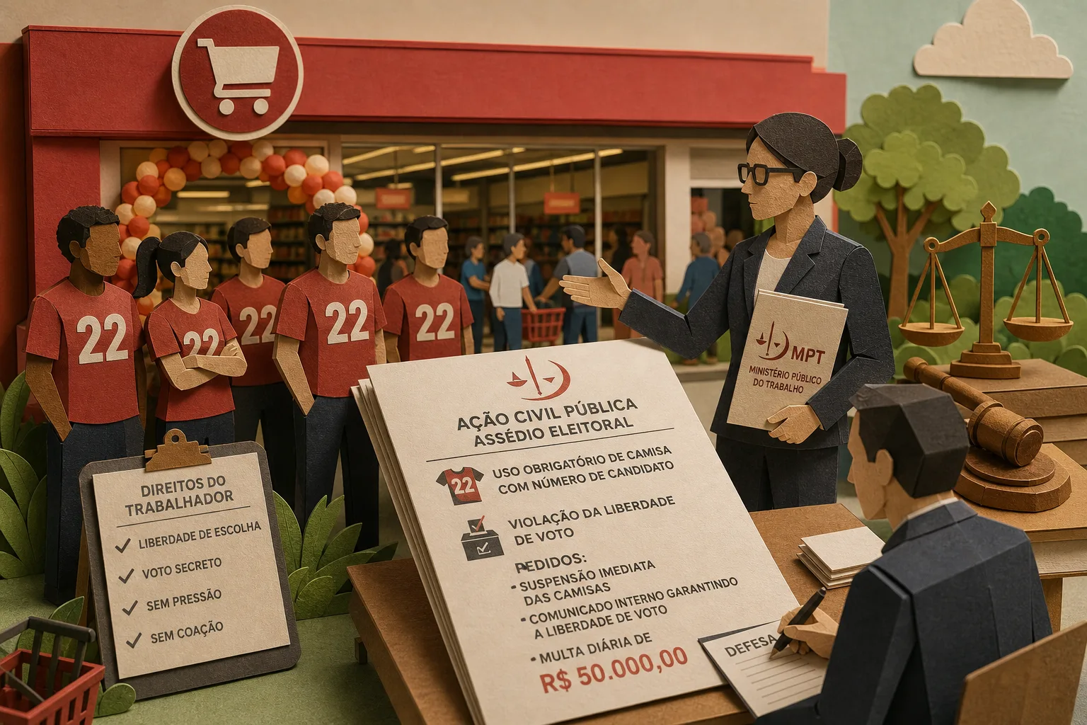 Rede de supermercados na Bahia é alvo de ação do MPT por suposto assédio eleitoral