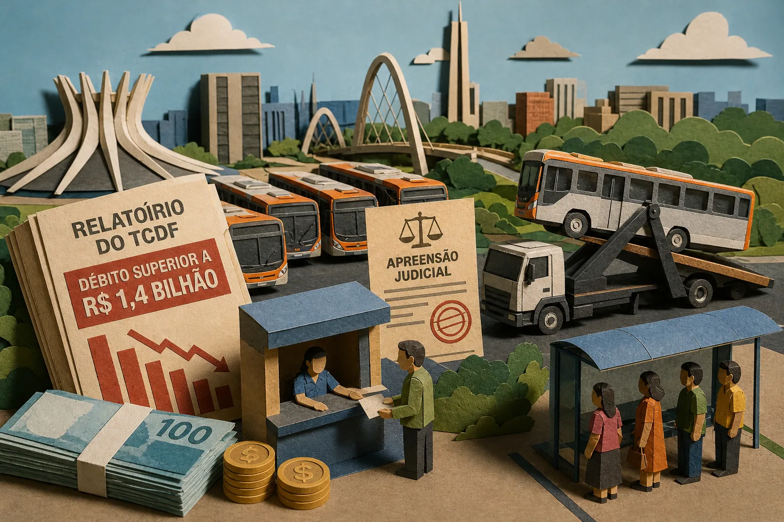 Relatório do TCDF revela débito superior a R$ 1,4 bilhão no transporte do DF
