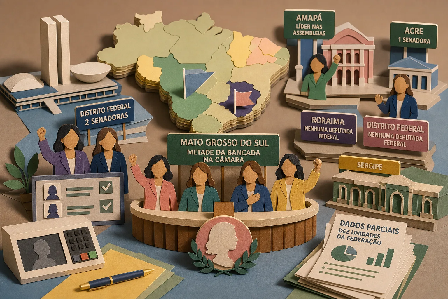 Representação de candidatas no Legislativo varia entre estados em dados parciais
