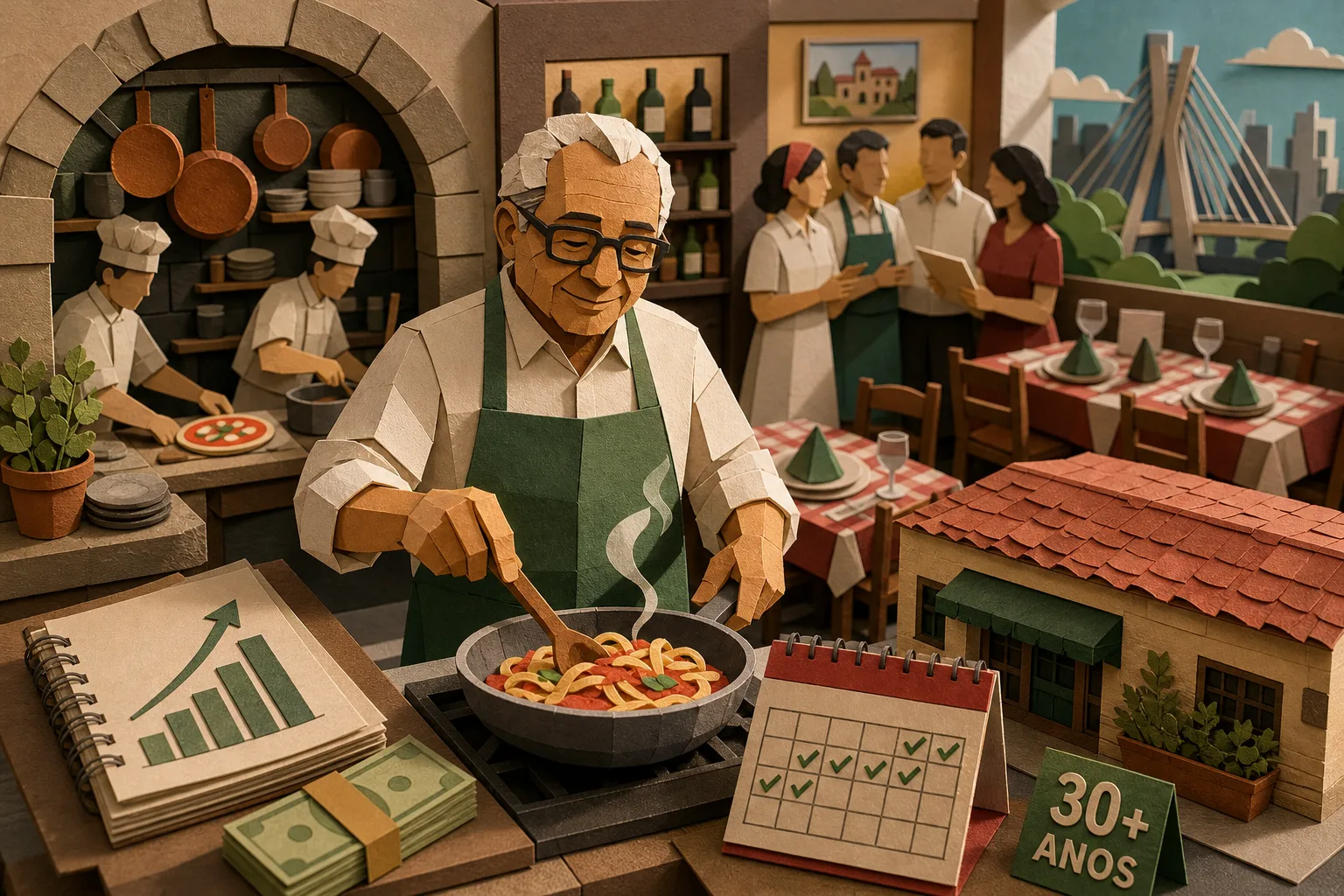Restaurante italiano tradicional em São Paulo atinge faturamento mensal de R$ 600 mil
