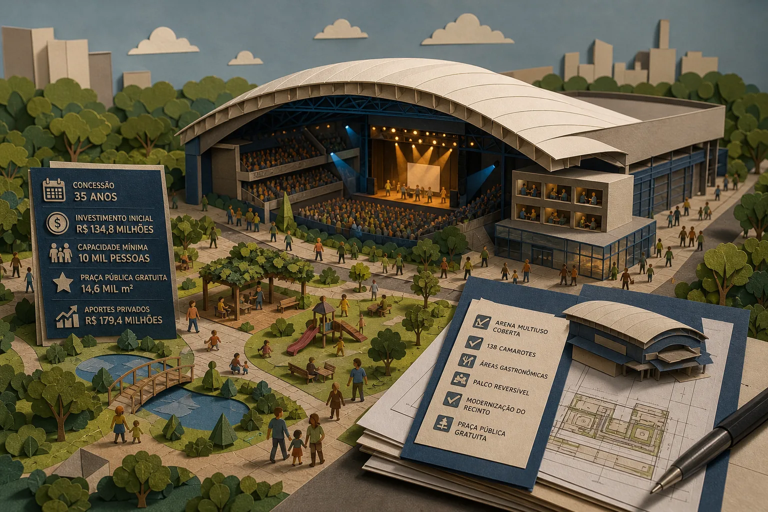 Ribeirão Preto projeta concessão de parque com arena multiuso coberta