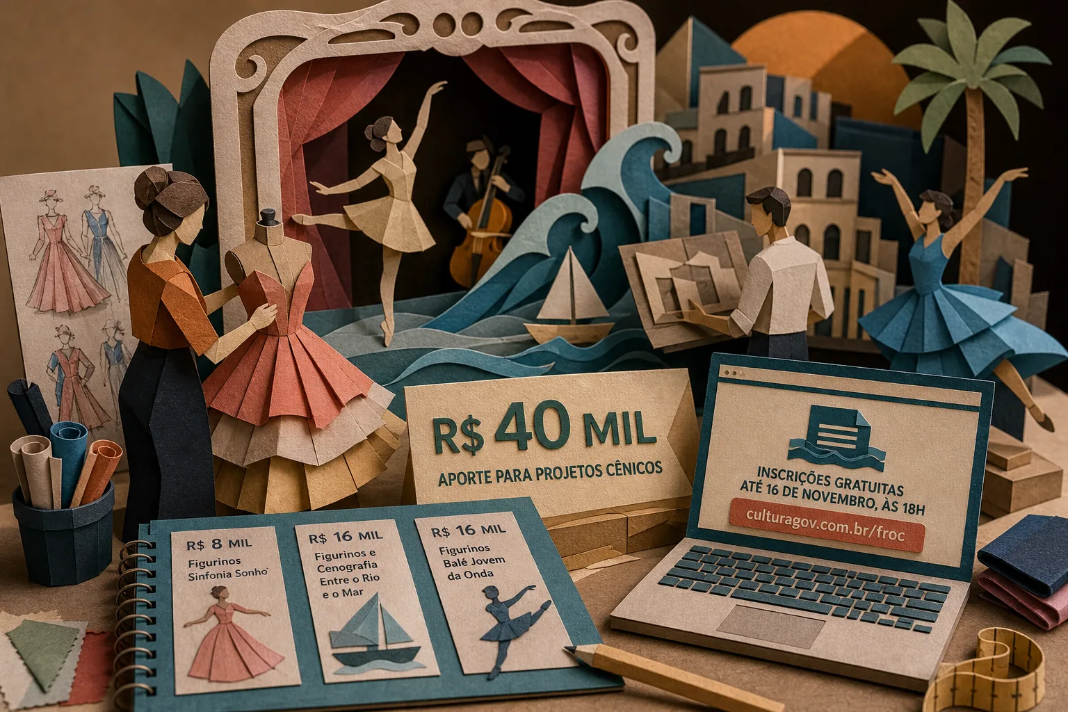 Rio das Ostras abre seleção de projetos cênicos com aporte de R$ 40 mil