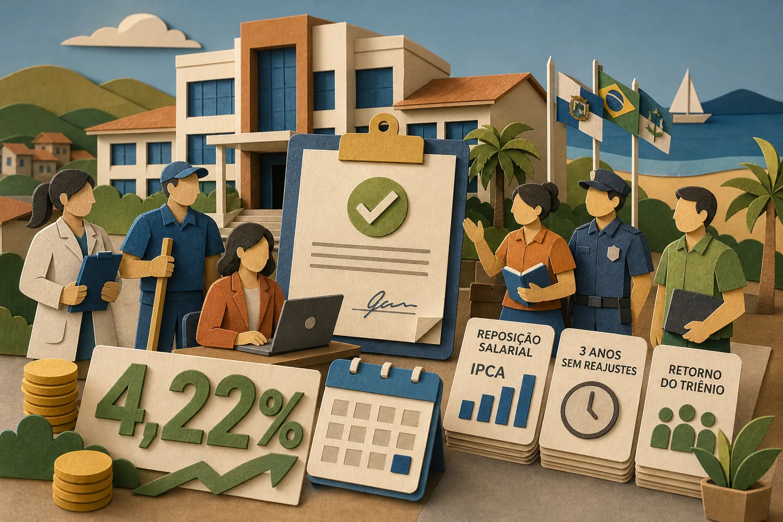 Rio das Ostras sanciona reajuste de 4,22% nos vencimentos do funcionalismo municipal