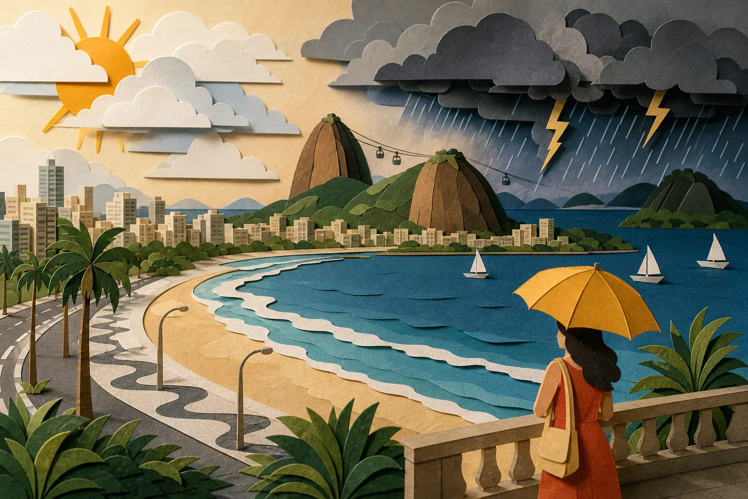 Rio de Janeiro terá sol entre nuvens e pancadas de chuva nesta quarta-feira