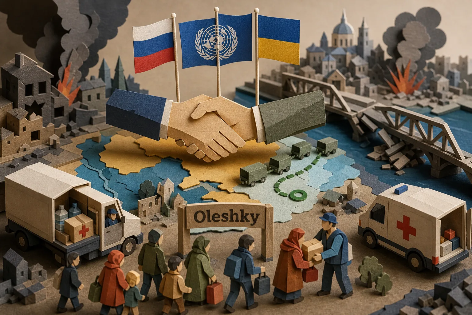 Rússia e Ucrânia fecham trégua regional para envio de ajuda humanitária