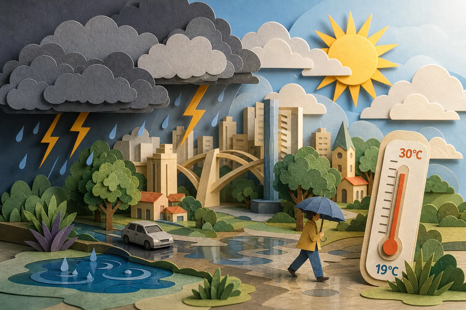 Sábado em Santo André terá calor de até 30°C com pancadas de chuva e aberturas de sol