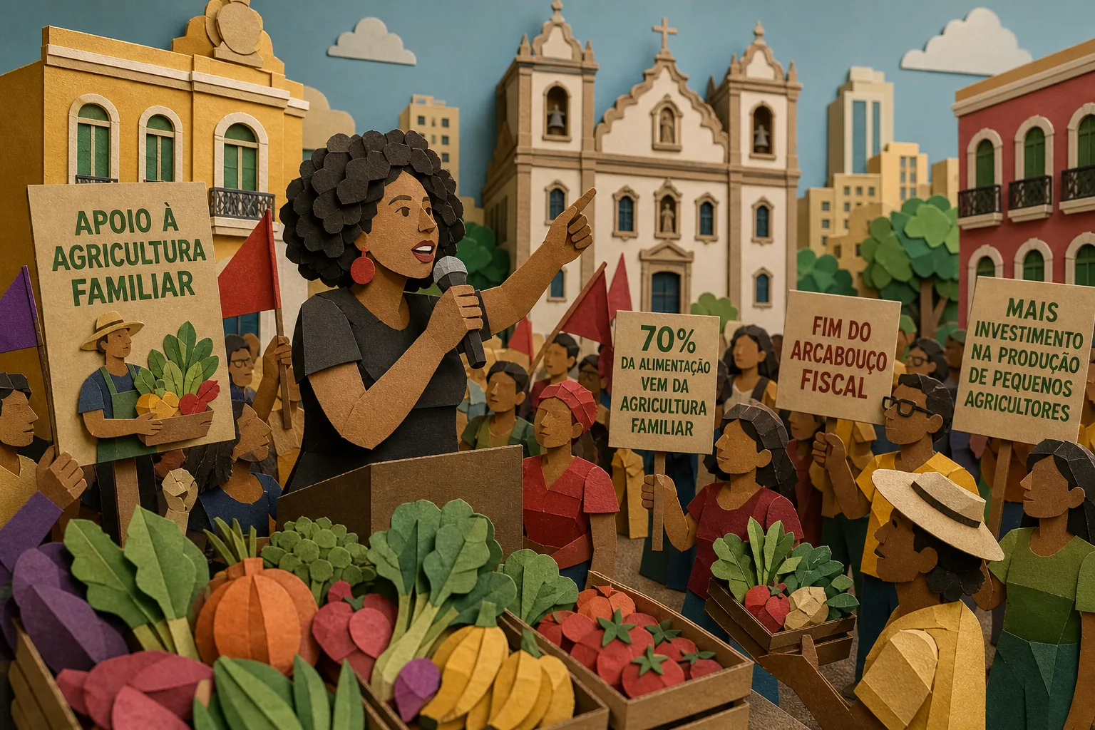 Samara Martins faz caminhada no Recife e defende apoio à agricultura familiar