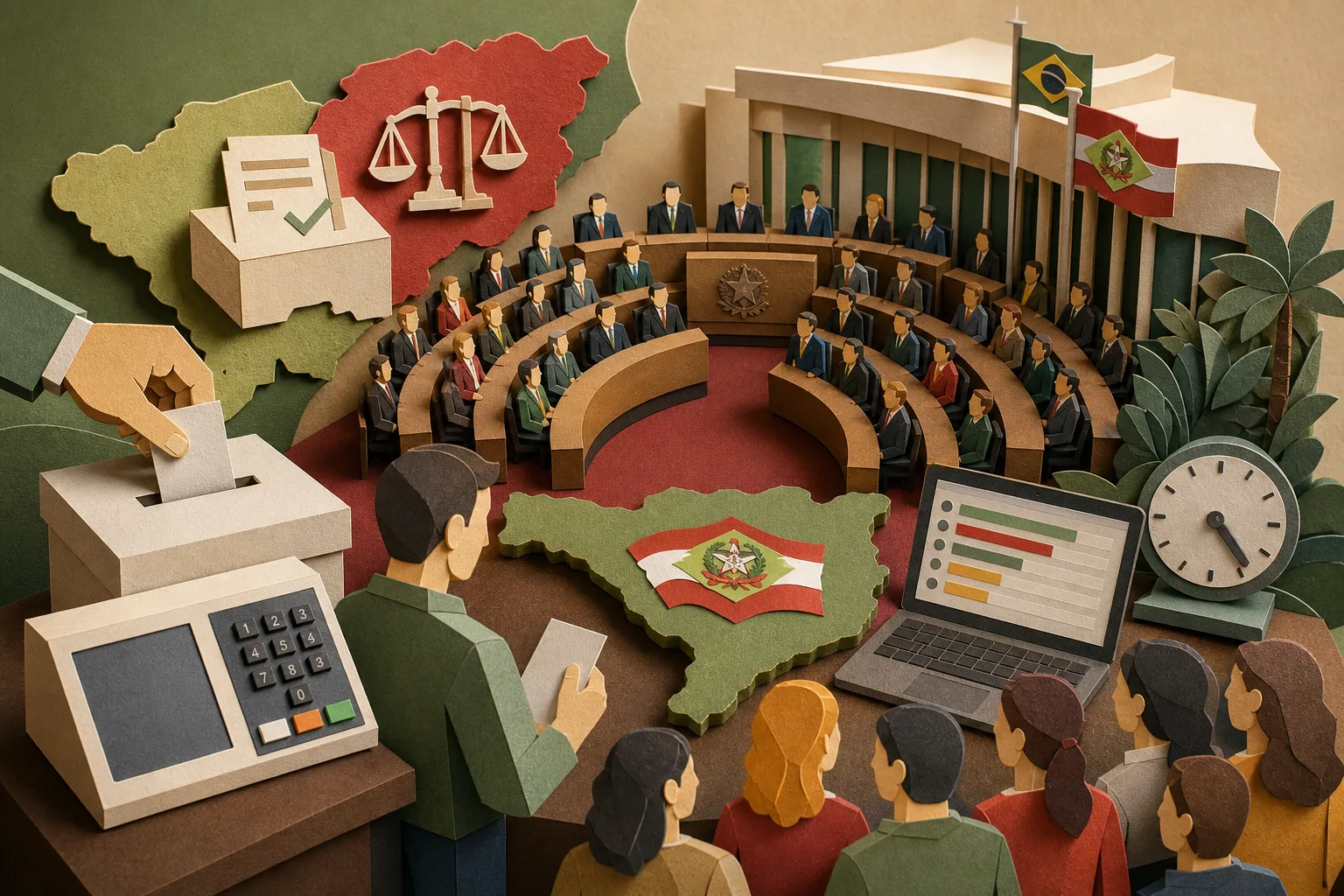 Santa Catarina escolhe 40 deputados estaduais para compor a Alesc