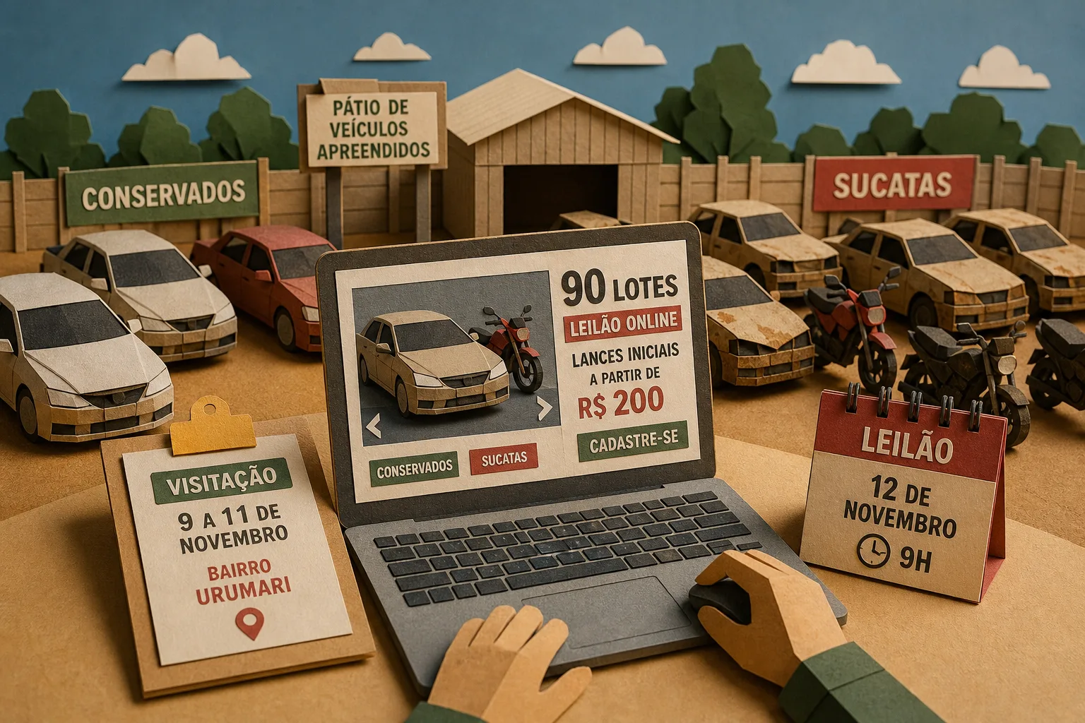 Santarém realiza certame online com 90 automóveis e motos recolhidos