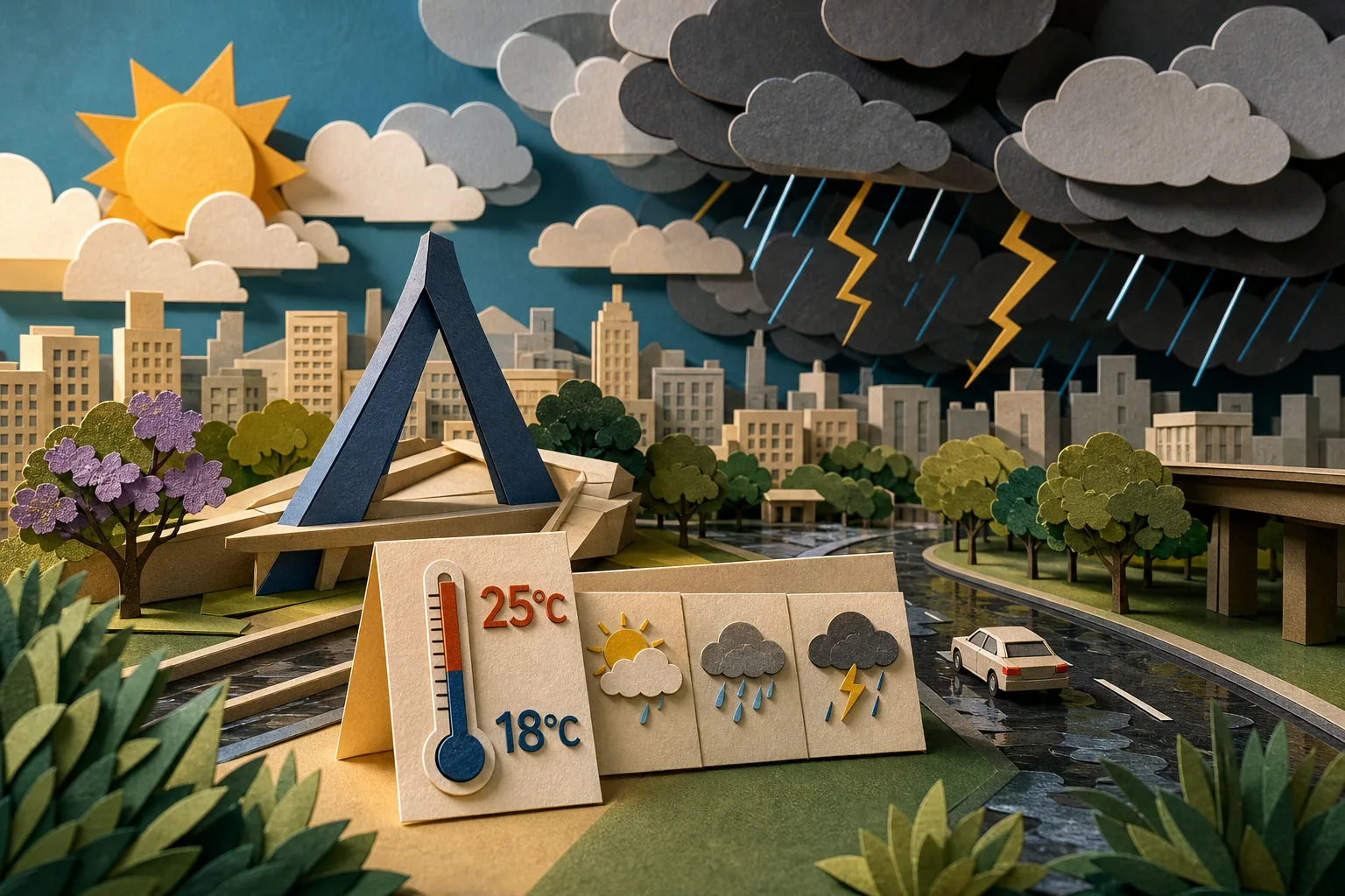 Santo André deve registrar máxima de 25ºC com trovoadas a partir da tarde