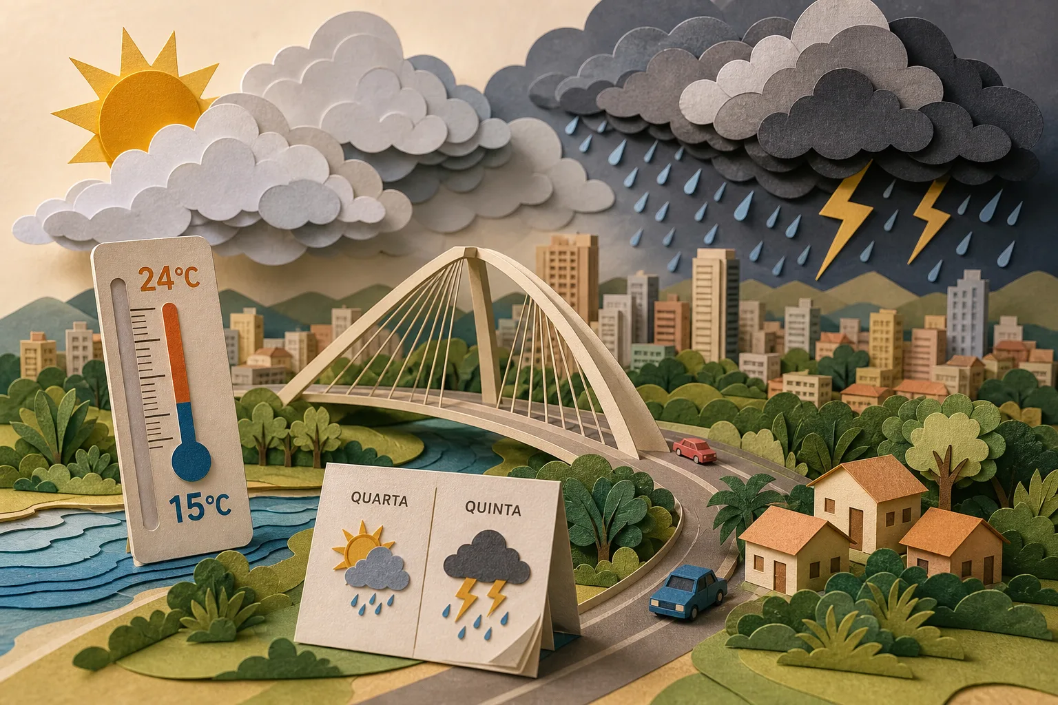 São Bernardo do Campo registra termômetros de até 24ºC e chuva a partir da tarde