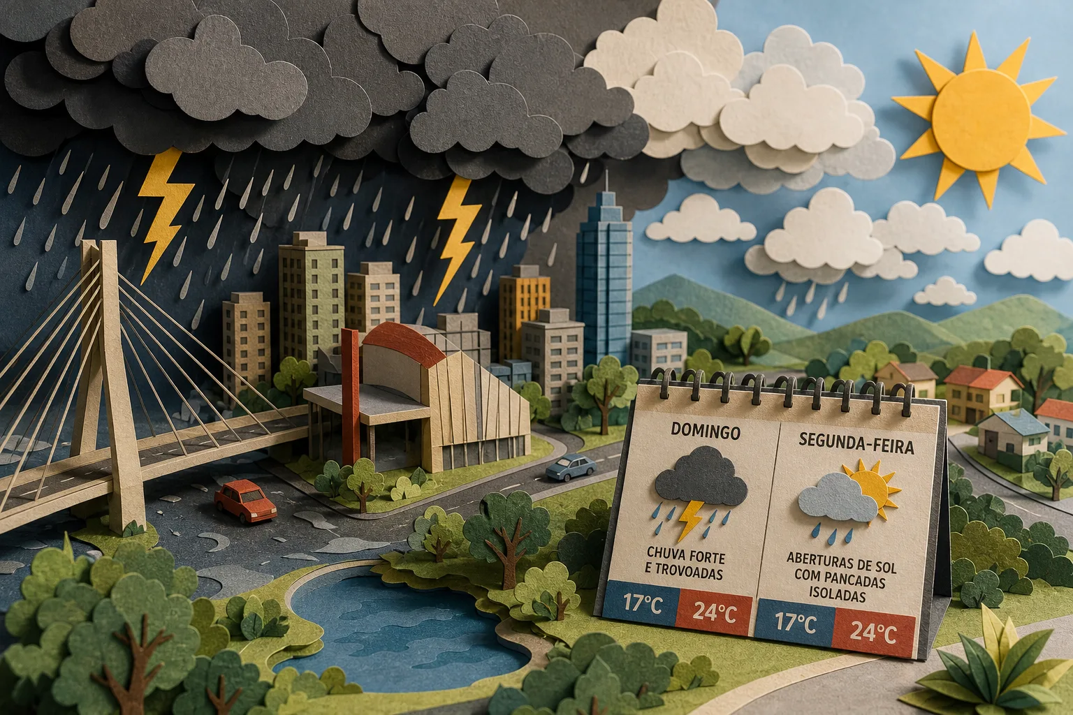 São Bernardo do Campo tem alerta de chuva intensa e trovoadas neste domingo
