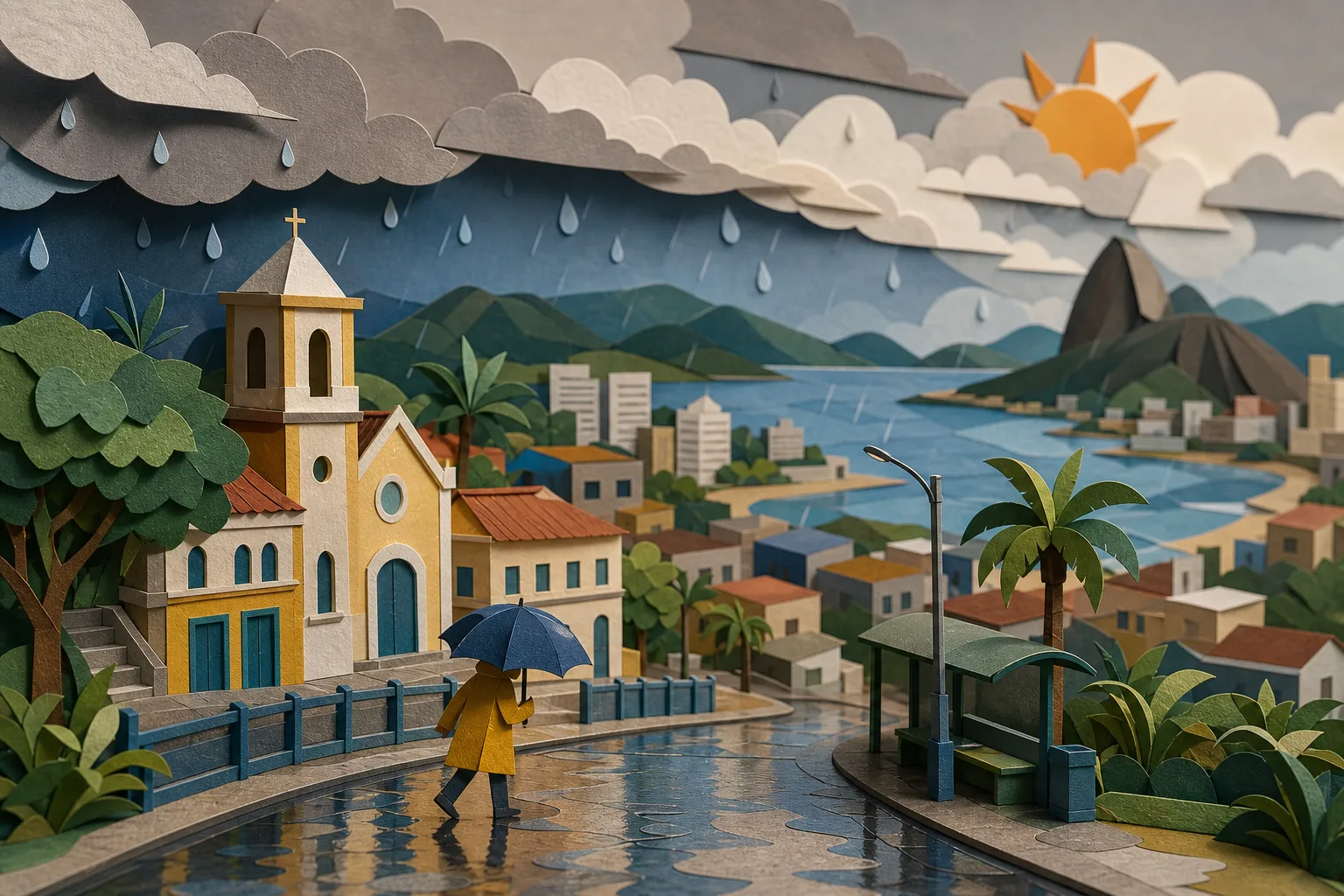 São Gonçalo tem sábado de instabilidade com chuva frequente e máxima de 22ºC