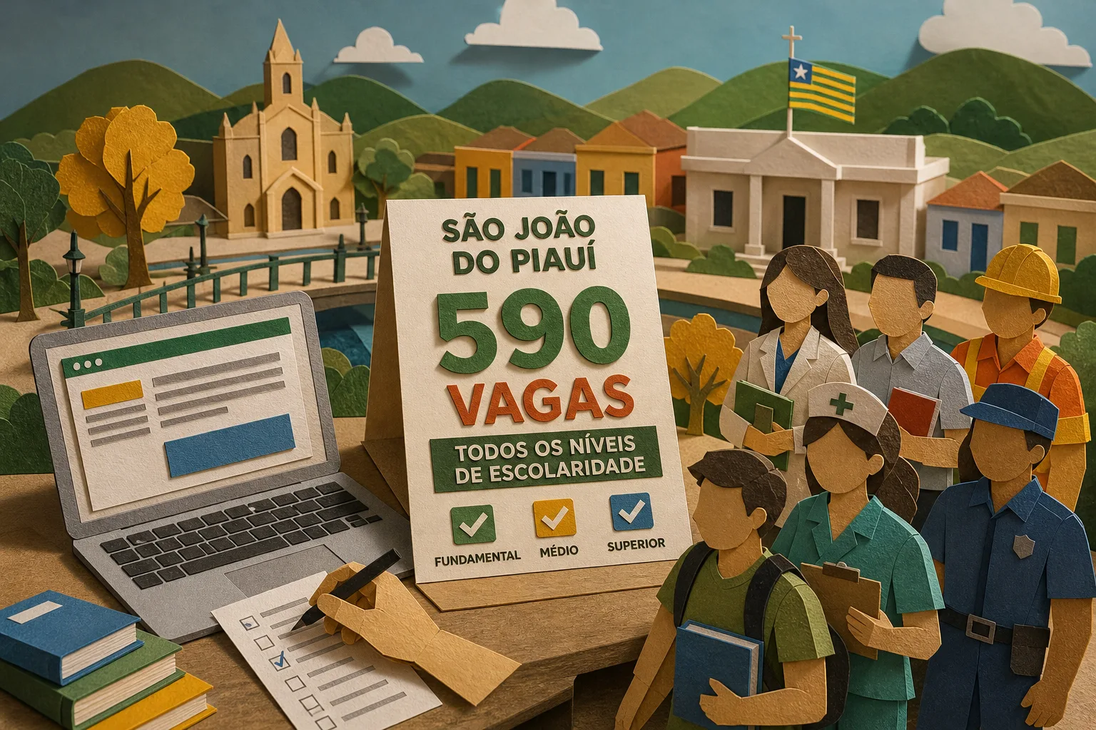 São João do Piauí inscreve para 590 vagas em todos os níveis de escolaridade