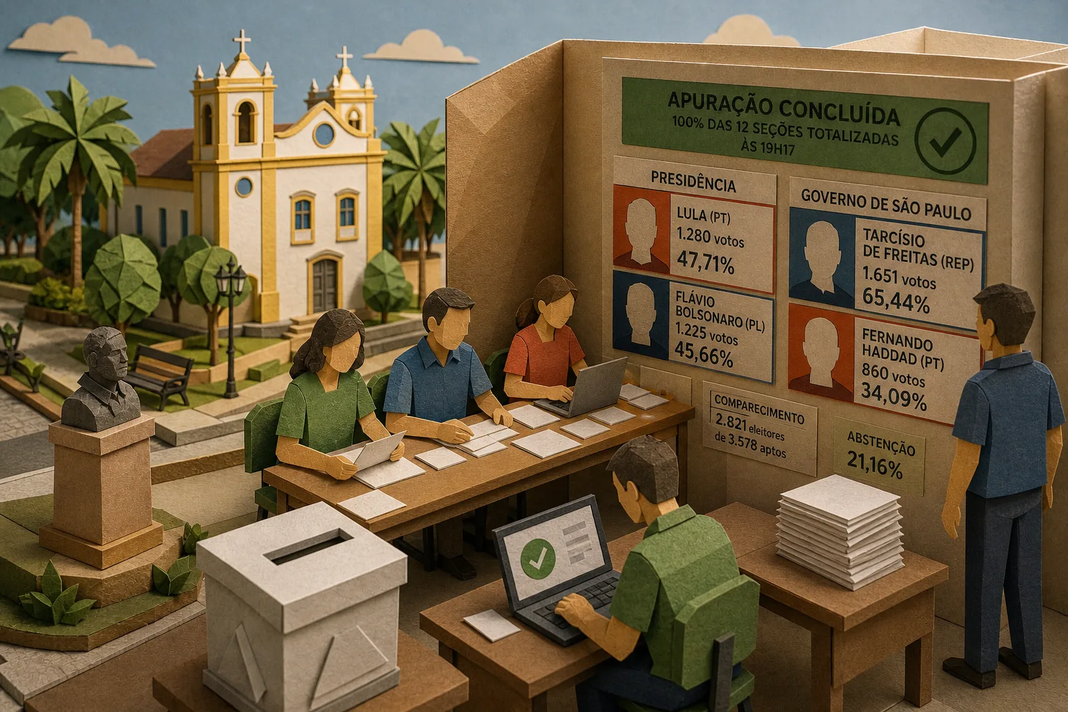 São José do Barreiro encerra contagem oficial de todas as seções eleitorais