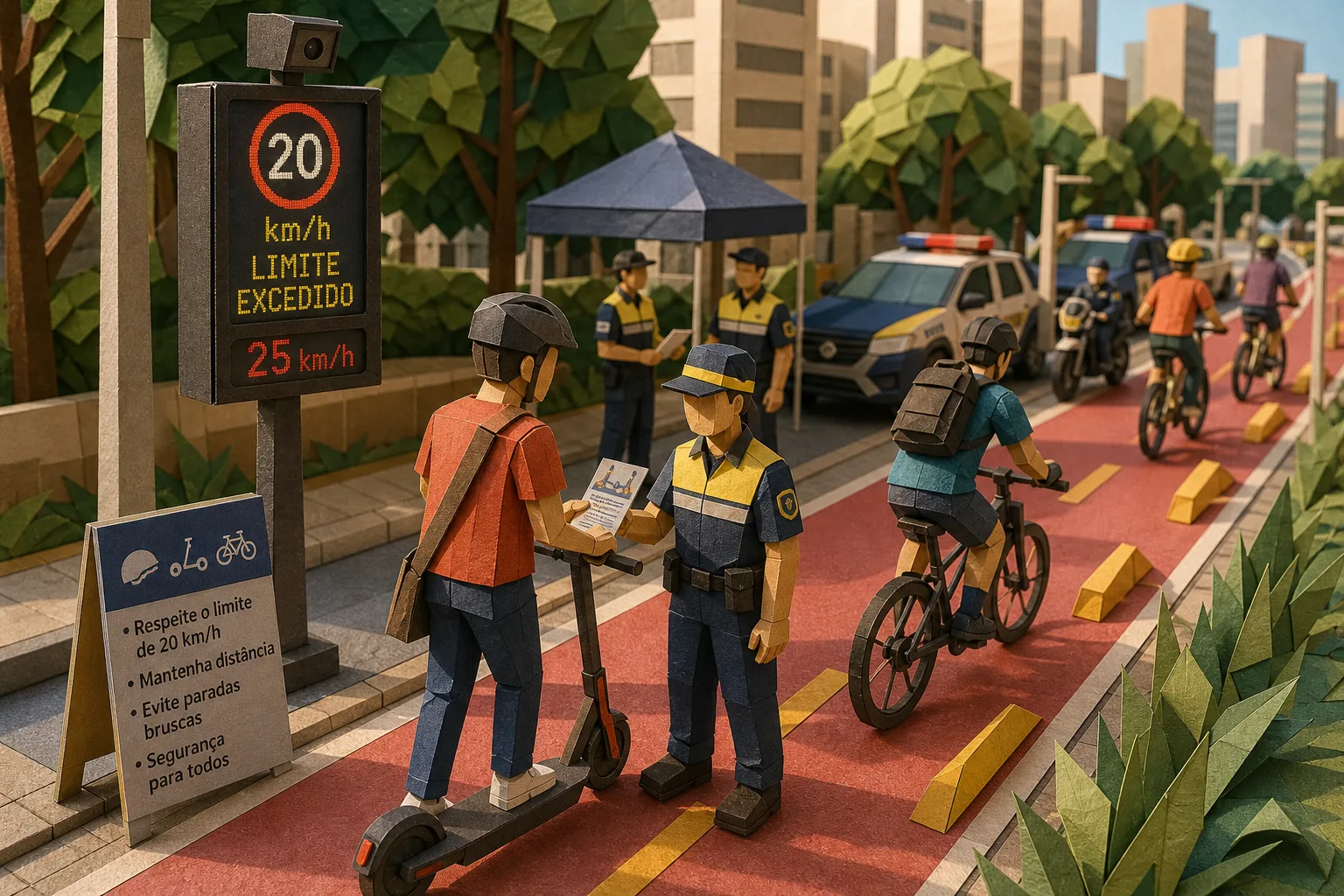 São Paulo começa a fiscalizar regras de velocidade para bikes e patinetes
