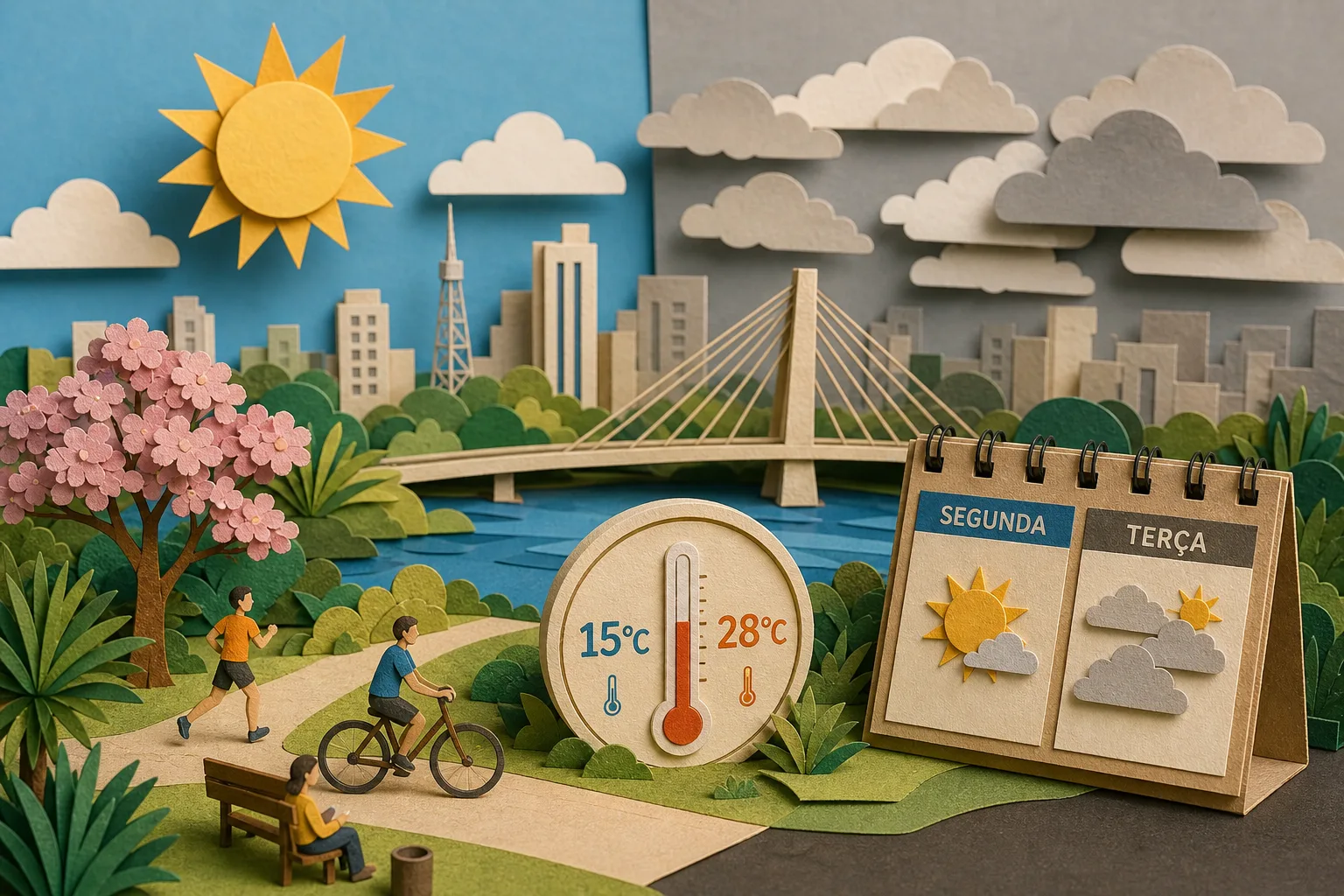 Segunda-feira em Campo Grande terá predomínio de sol e máxima de 28ºC