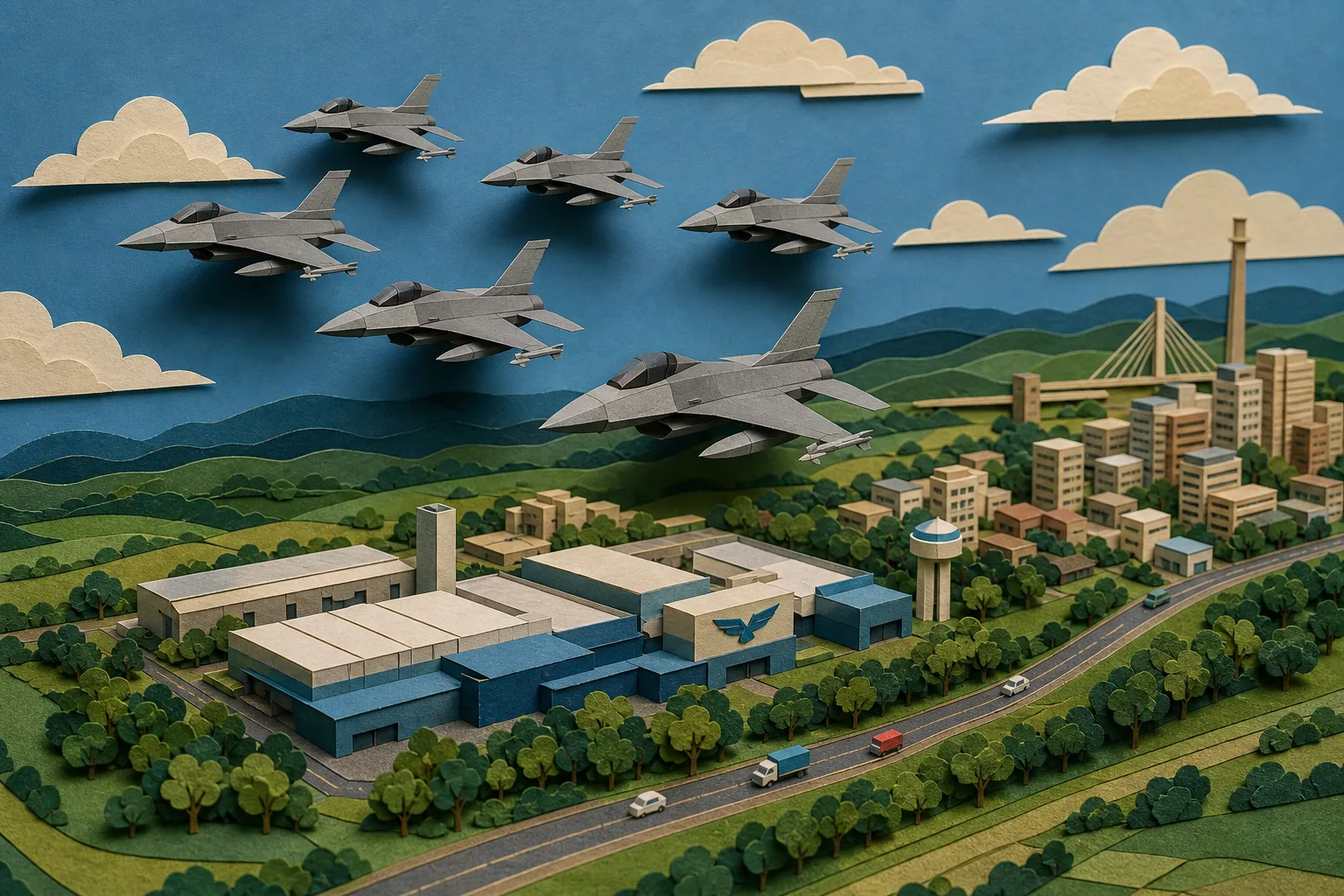 Seis caças F-16 adquiridos pela Argentina cruzam o interior de São Paulo