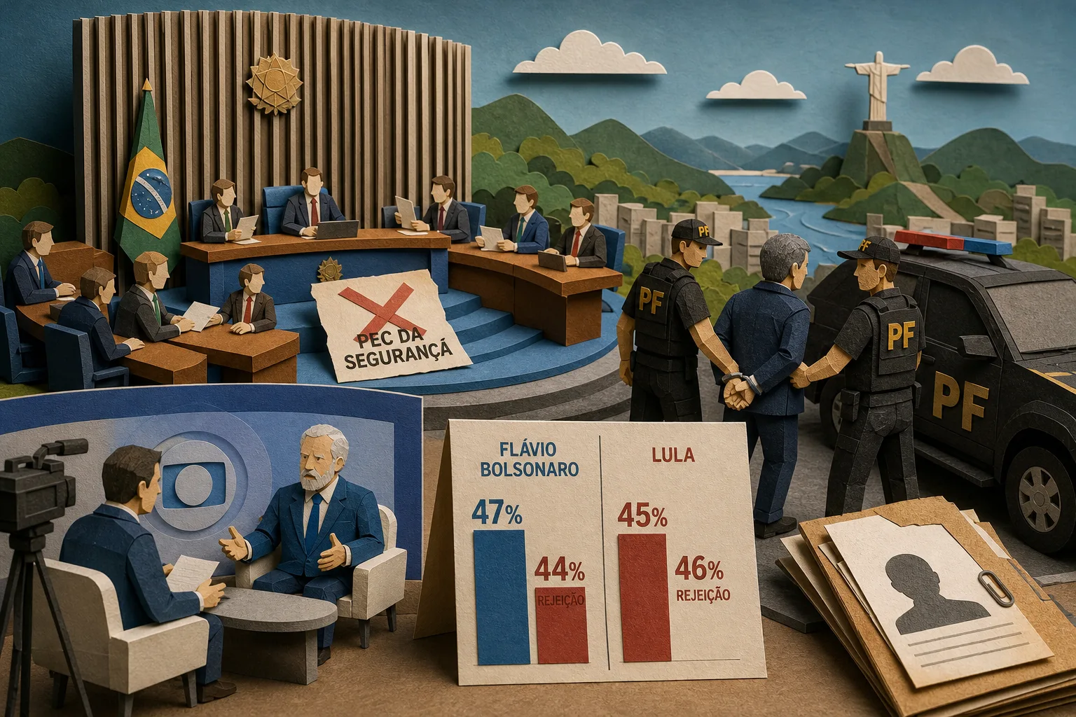 Senado adia análise da PEC da Segurança e PF cumpre prisão de parlamentar no Rio