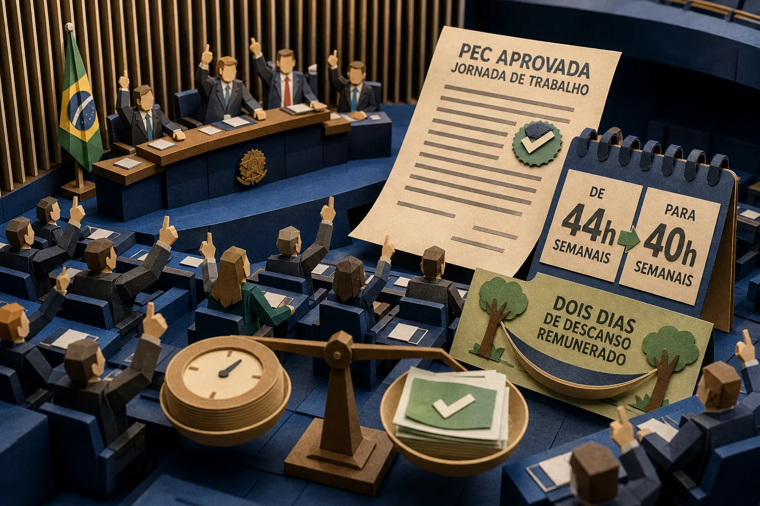 Senado aprova PEC que acaba com a escala 6x1 e reduz jornada de trabalho