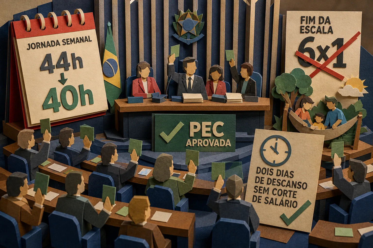 Senado aprova PEC que extingue escala 6x1 e reduz jornada para 40 horas