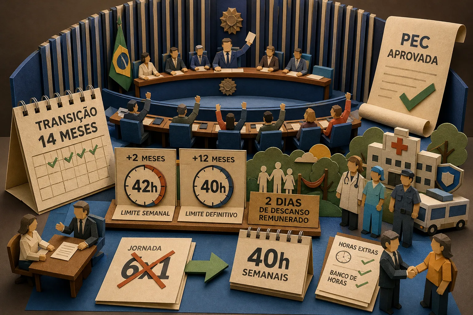 Senado aprova PEC que extingue jornada 6x1 com teto de 40 horas semanais