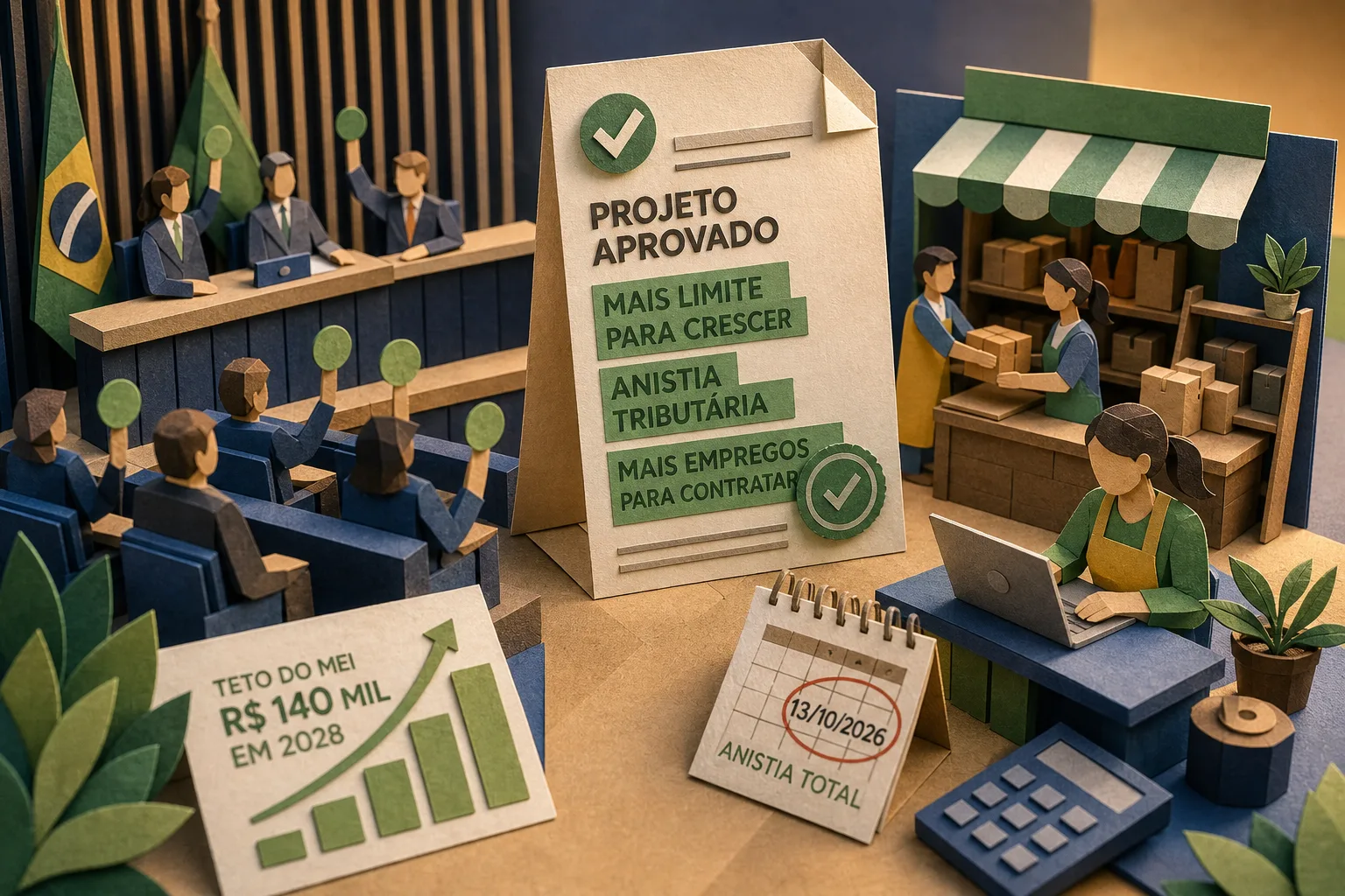 Senado aprova projeto que eleva teto do MEI e concede anistia tributária