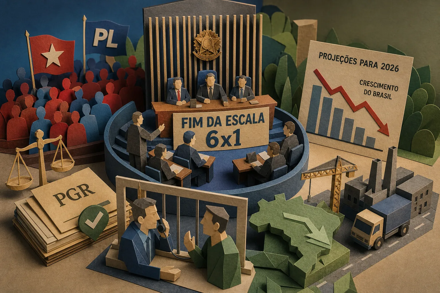 Senado debate fim da escala 6x1 e mercado prevê desaceleração em 2026
