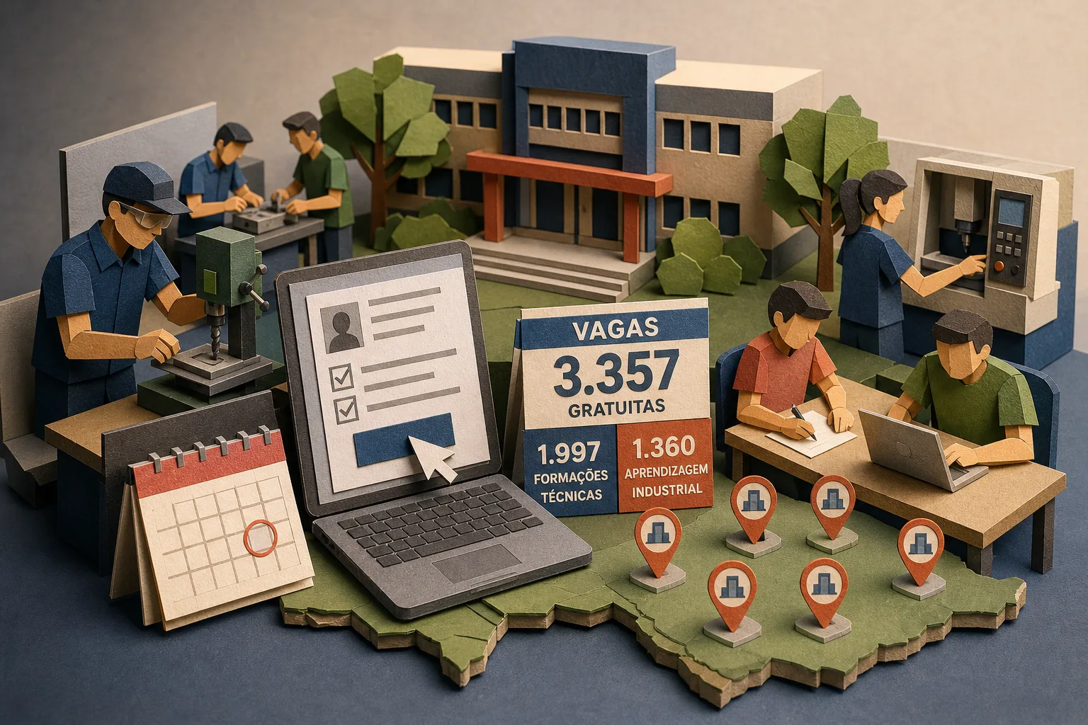 Senai disponibiliza mais de 3,3 mil postos gratuitos em unidades do estado de SP