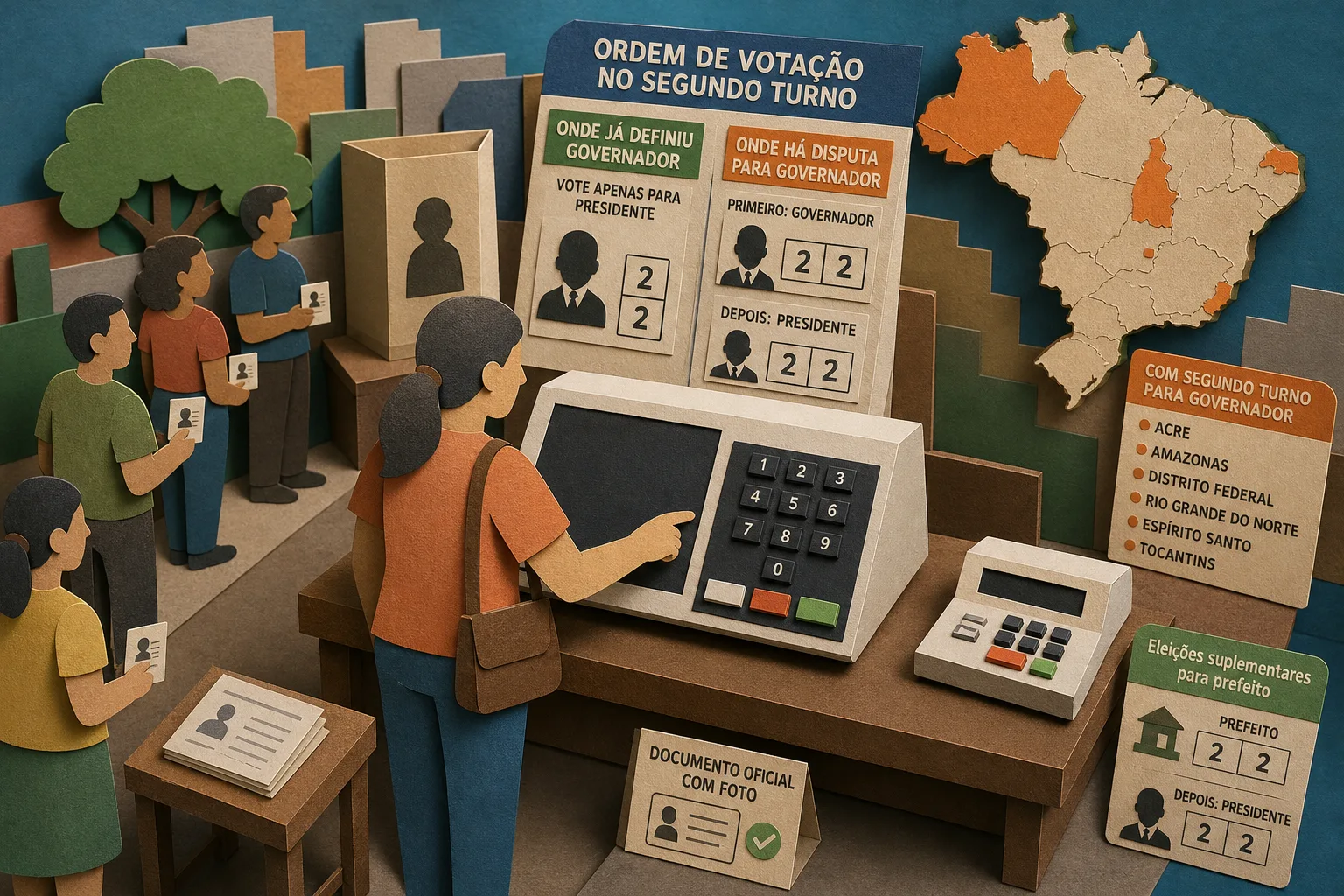 Sequência de votação na urna varia por estado no segundo turno das eleições