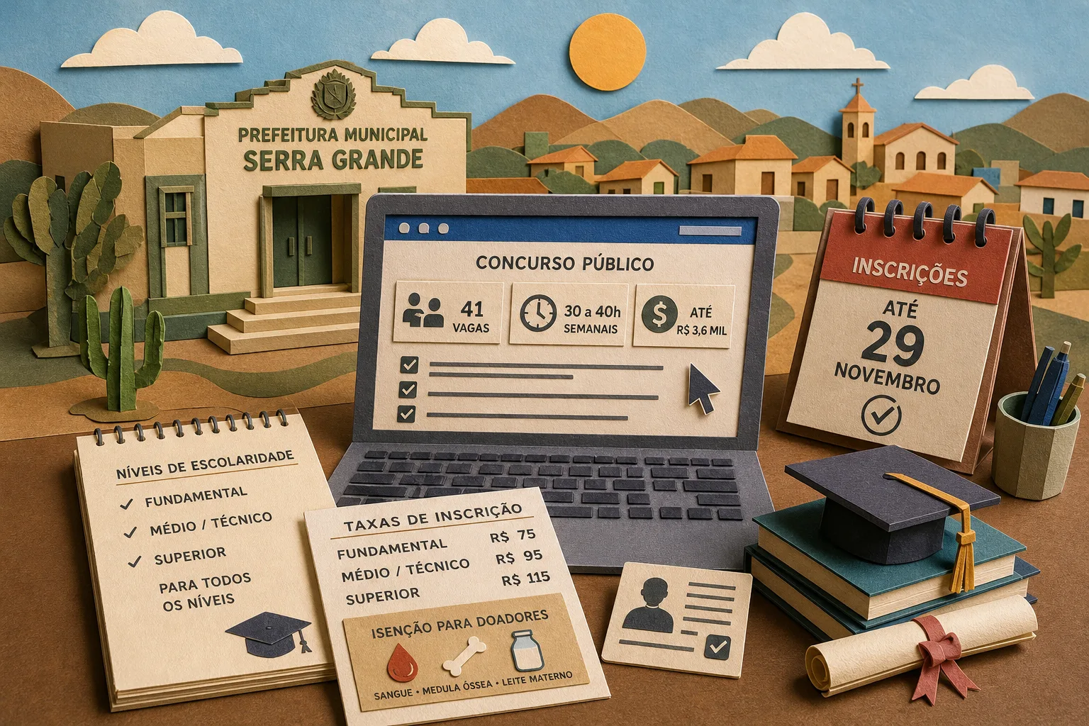 Serra Grande no Sertão da Paraíba abre seleção com ganhos de até R$ 3,6 mil