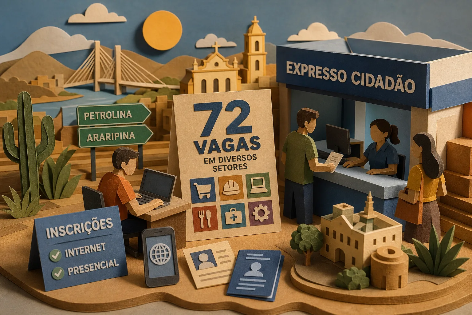 Sertão pernambucano oferece 72 oportunidades profissionais em dois municípios