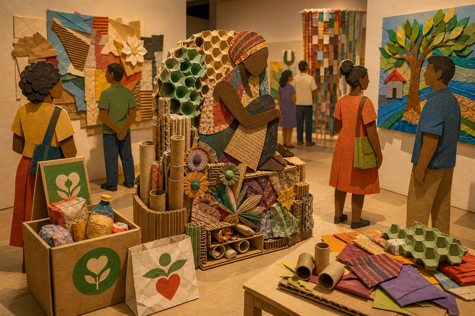 Sesc Cajuína recebe mostra de arte com foco no reaproveitamento de resíduos
