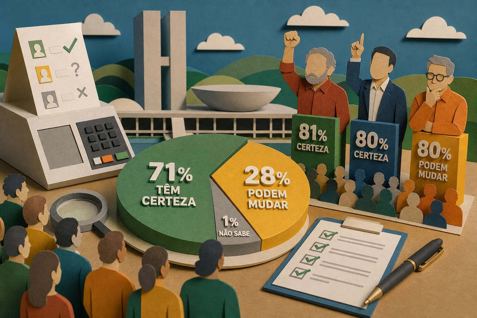 Sete em cada dez eleitores declaram ter certeza sobre escolha presidencial