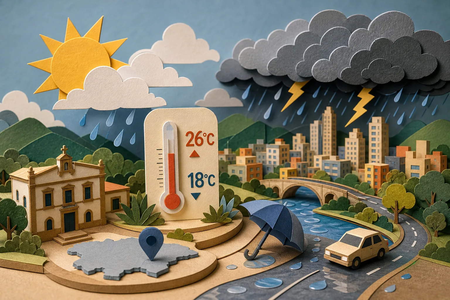 Sexta-feira em Contagem deve registrar pancadas de chuva e máxima de 26ºC