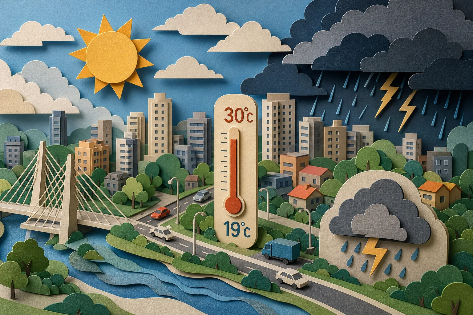 Sexta-feira em Osasco terá variação de nuvens, calor de 30°C e trovoadas à noite