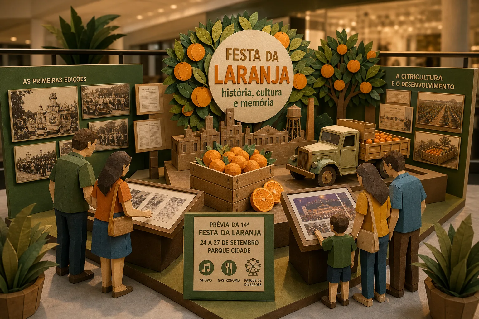 Shopping de Limeira recebe mostra gratuita sobre o legado da Festa da Laranja