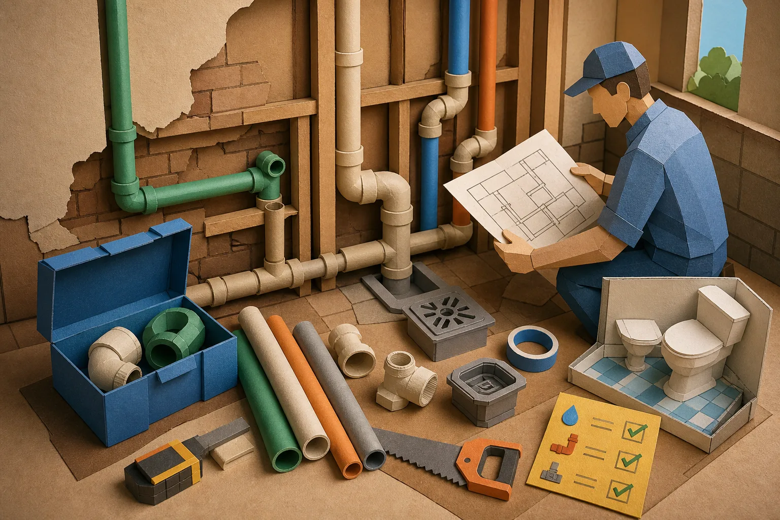 Substituição de encanamento exige materiais certos e planejamento na obra