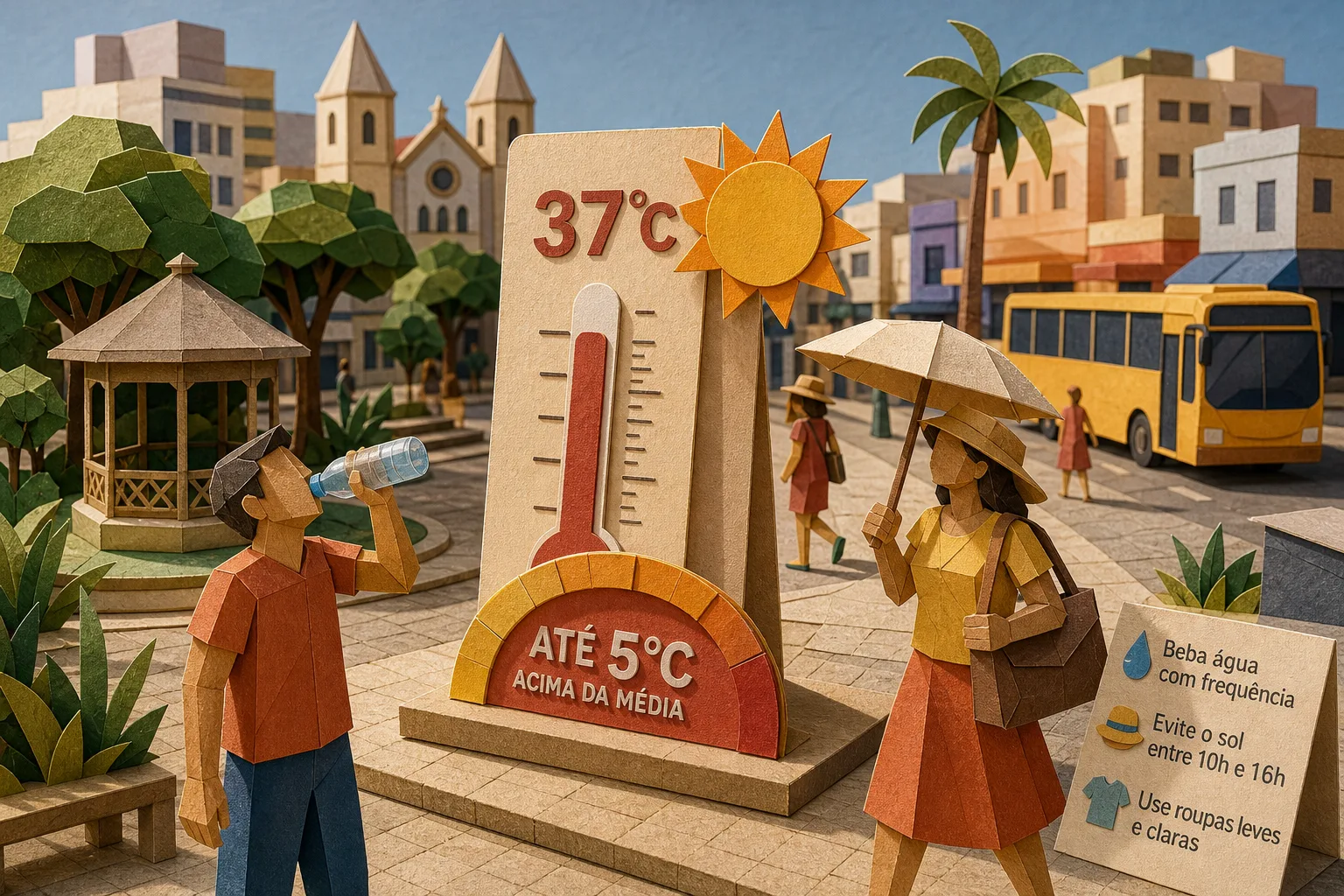 Temperaturas em Feira de Santana podem atingir 37°C com previsão de tempo seco