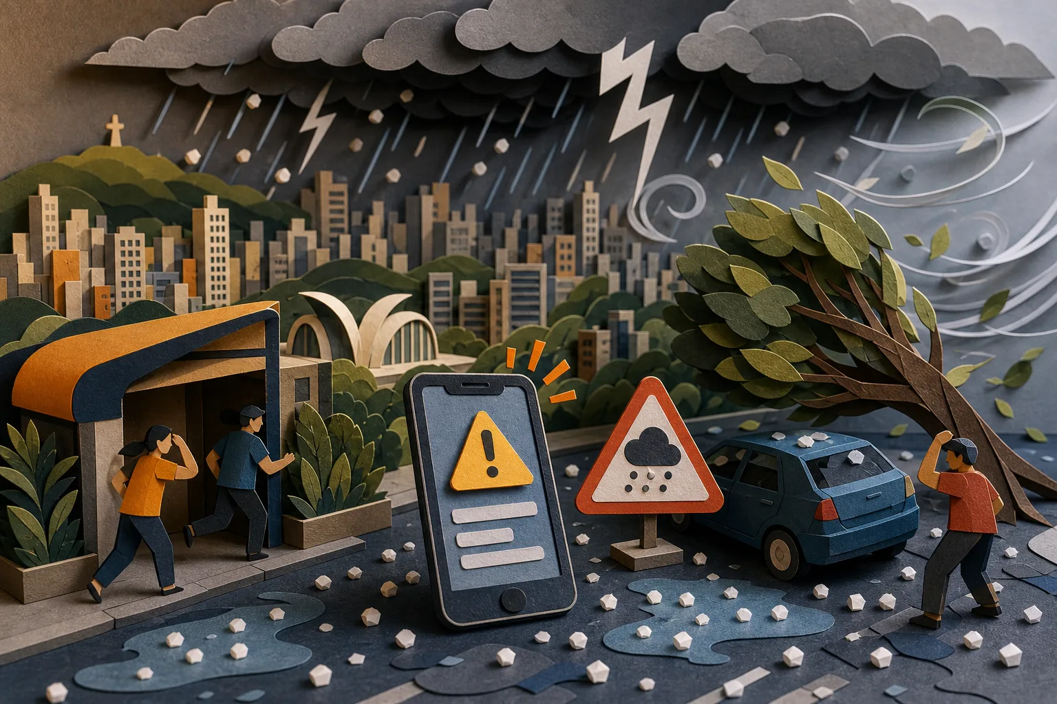 Tempestade com chance de granizo coloca Belo Horizonte sob aviso meteorológico