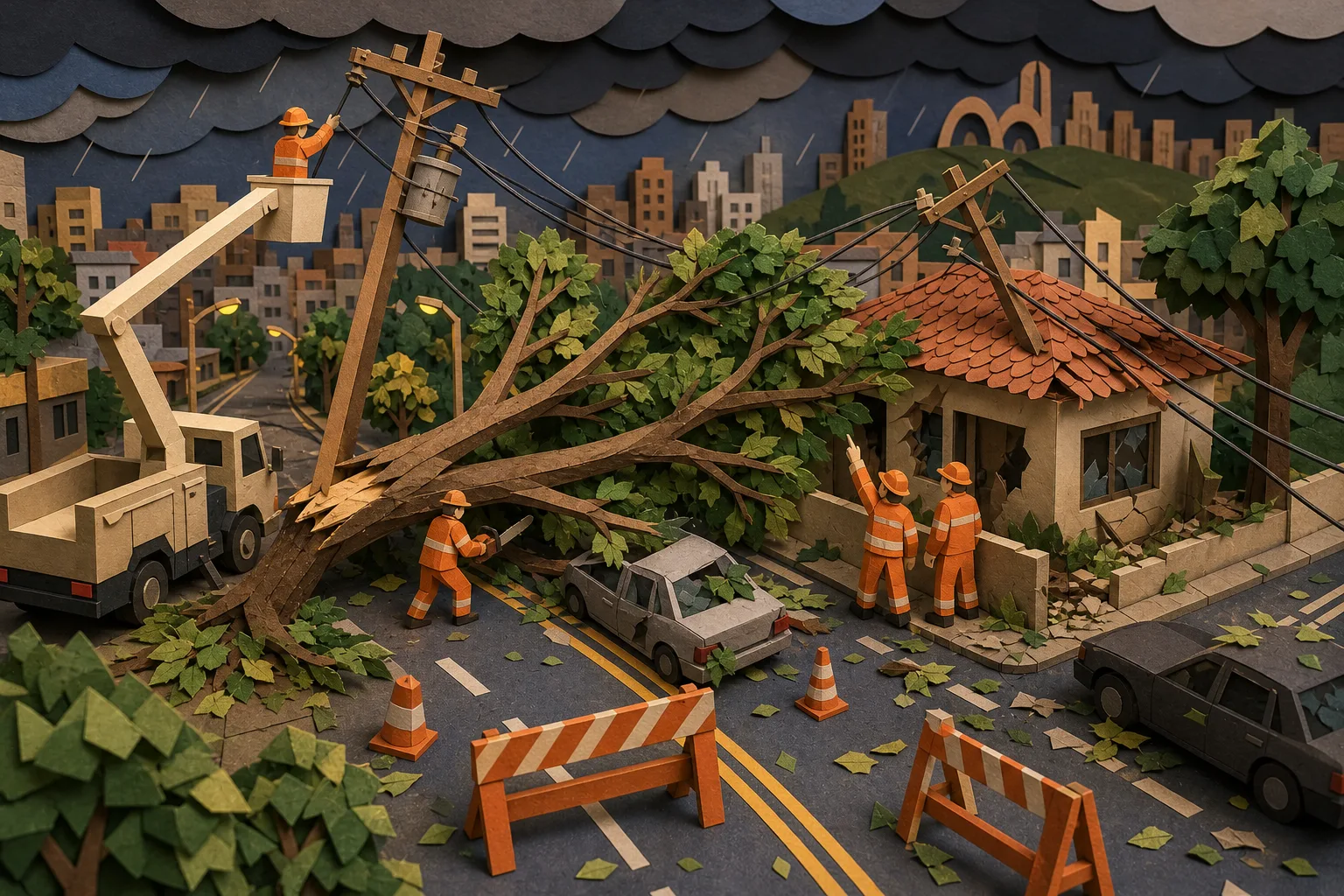 Tempestade com ventos de 90 km/h derruba árvores e causa apagão em Belo Horizonte