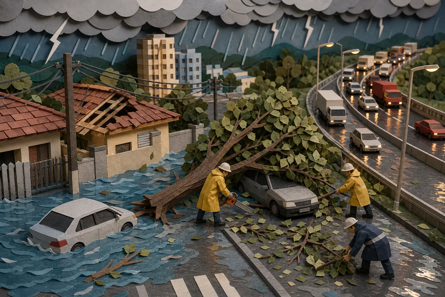 Temporal atinge Cruzeiro e provoca transtornos em várias cidades do Vale do Paraíba