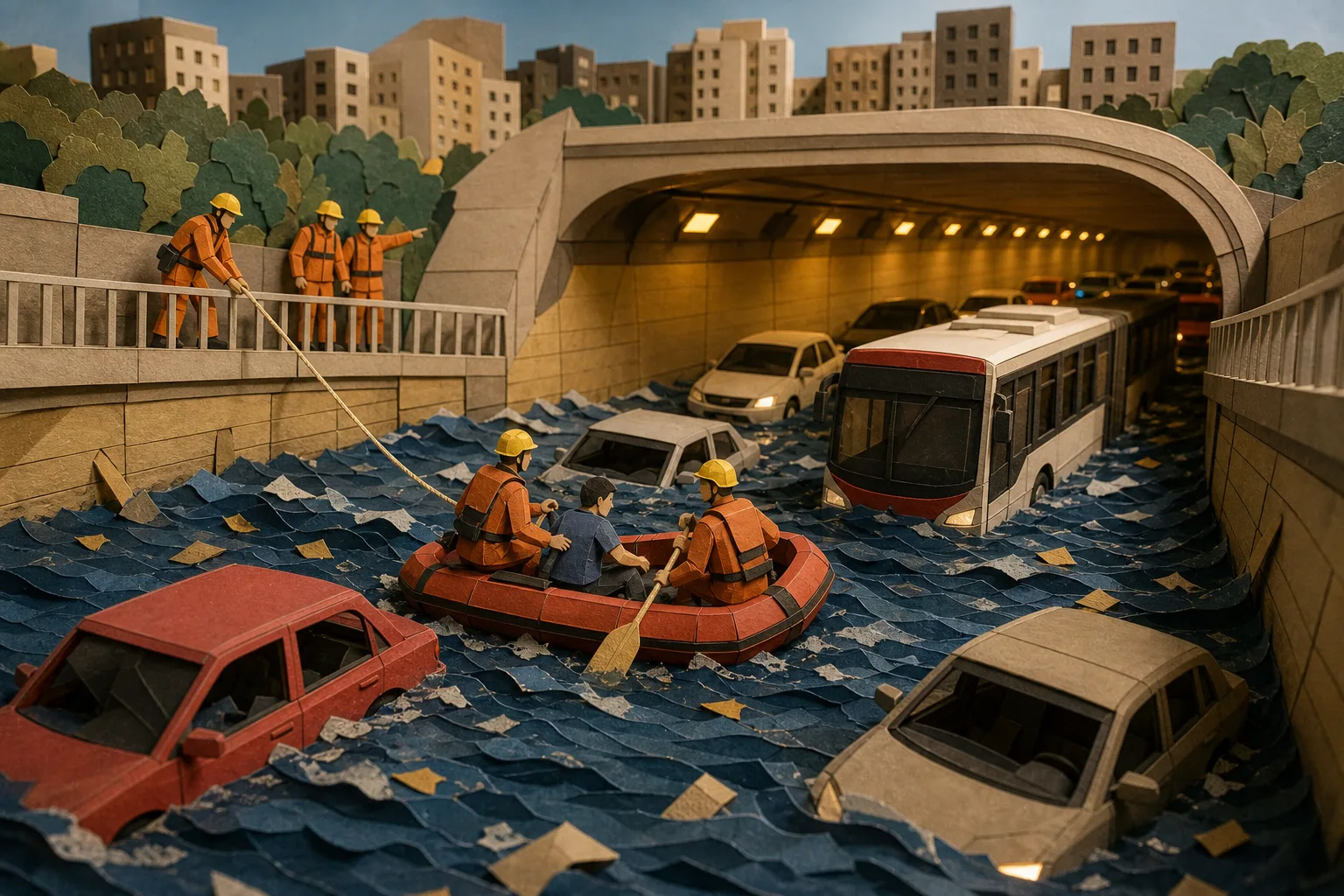 Temporal inunda Túnel do Anhangabaú e mobiliza equipes de emergência no Centro de SP