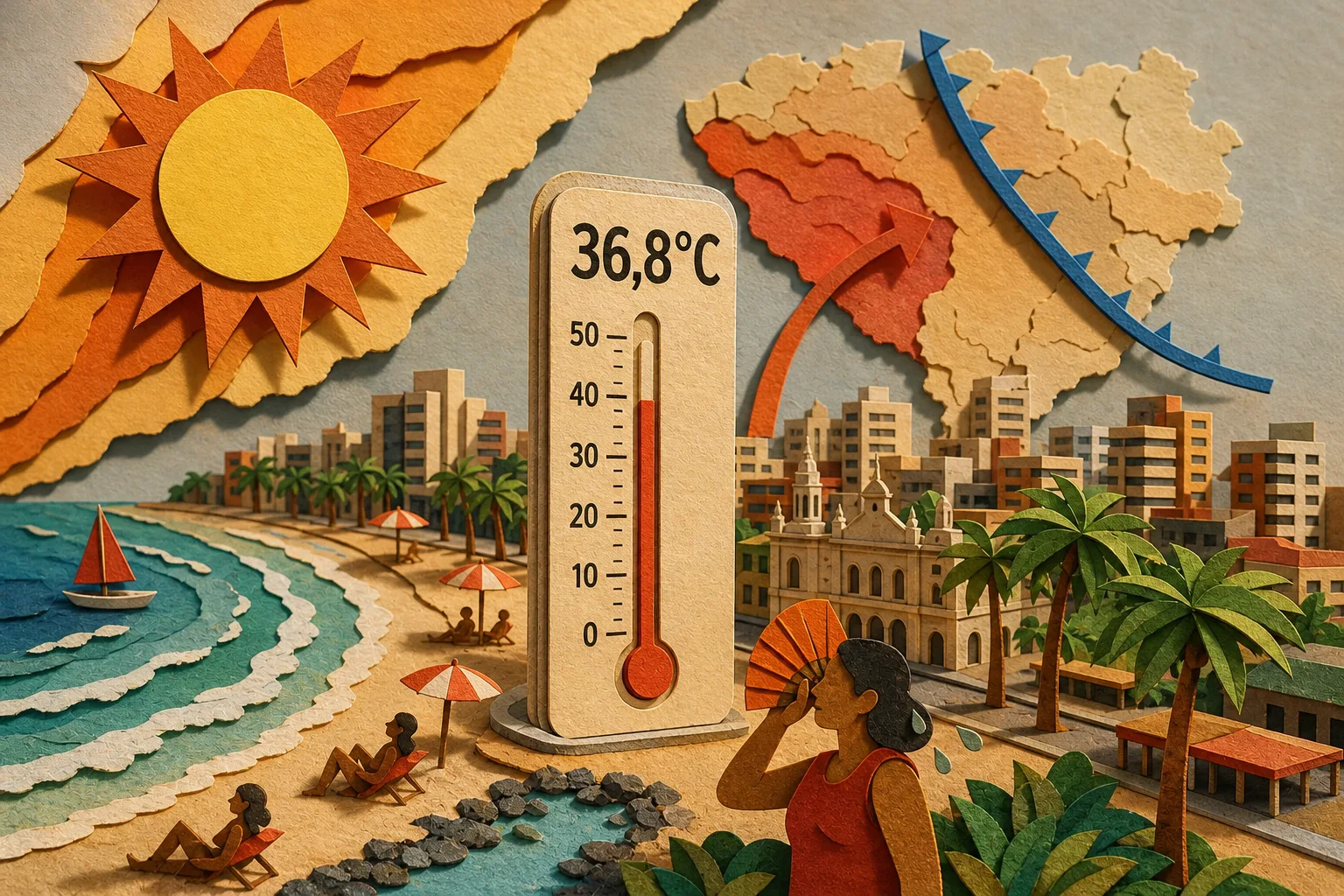 Termômetros em Maceió marcam 36,8°C e registram um dos dias mais quentes desde 1961