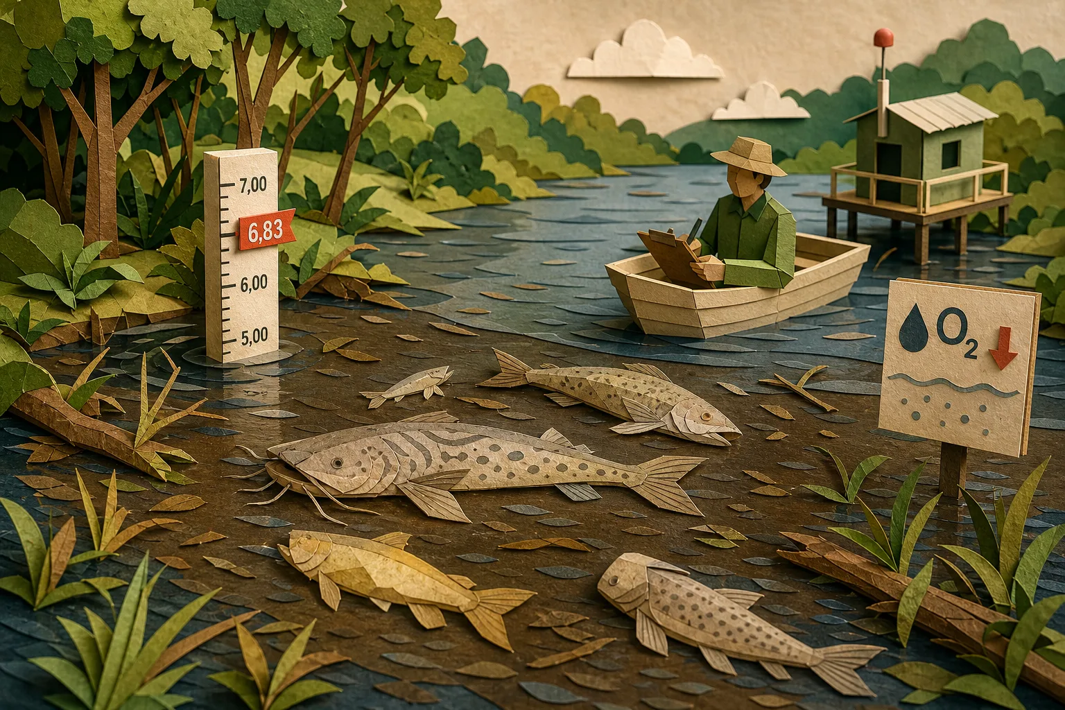 Transbordamento do Rio Miranda reduz oxigênio da água e mata peixes em MS